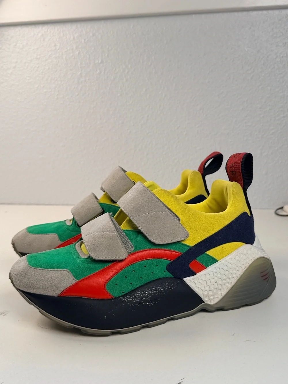 Stella McCartney Eclypse Sneakers Size 35 Multicolor Velcro Platform Chunky